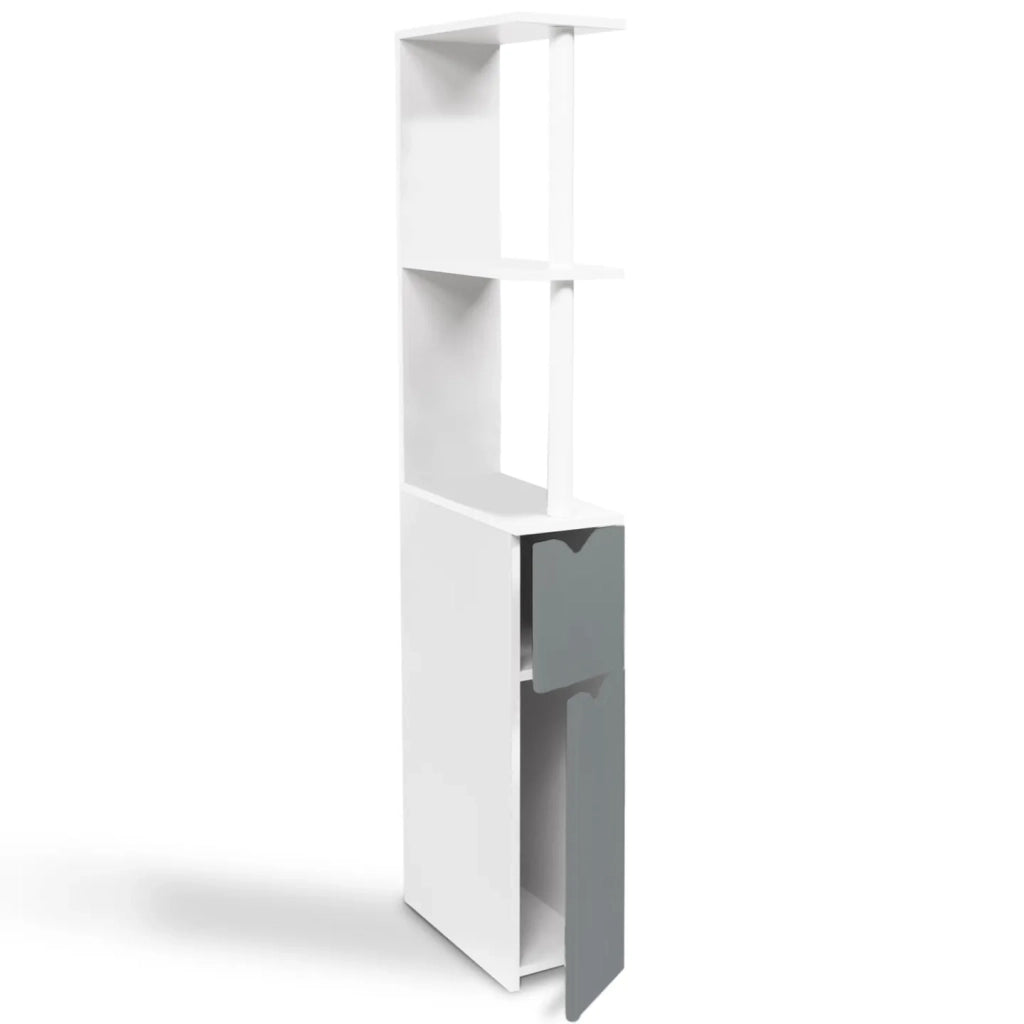 ProBache - Scaffalatura per toilette WILLY a 2 ante grigie