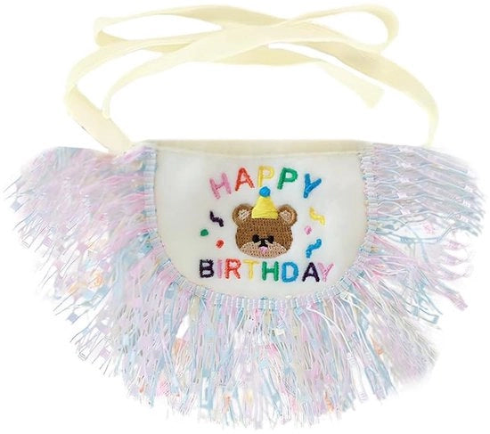 Fazzoletto di compleanno per cani - Fazzoletto festivo per il collo - Divertente e stile - Adatto per piccoli e medi cani - Colorato e allegro -...