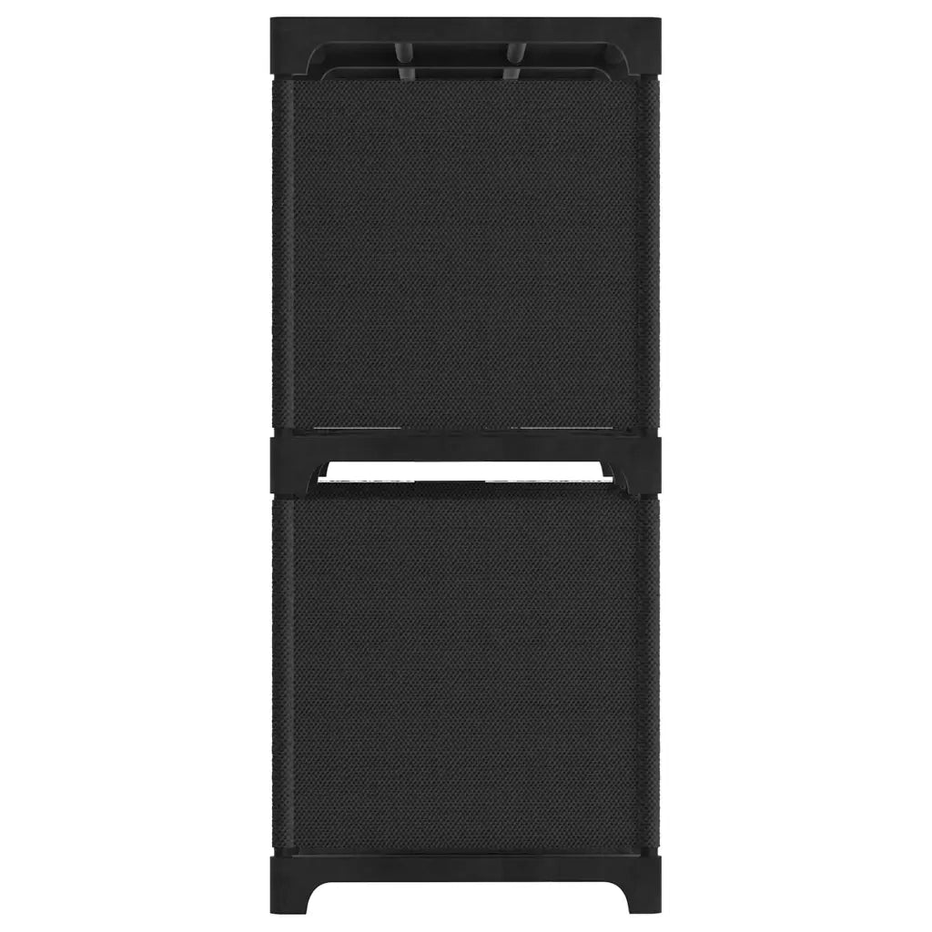 Mensola con 4 Vani a Cubo Nera 69x30x72,5 cm in Tessuto CFW3698206