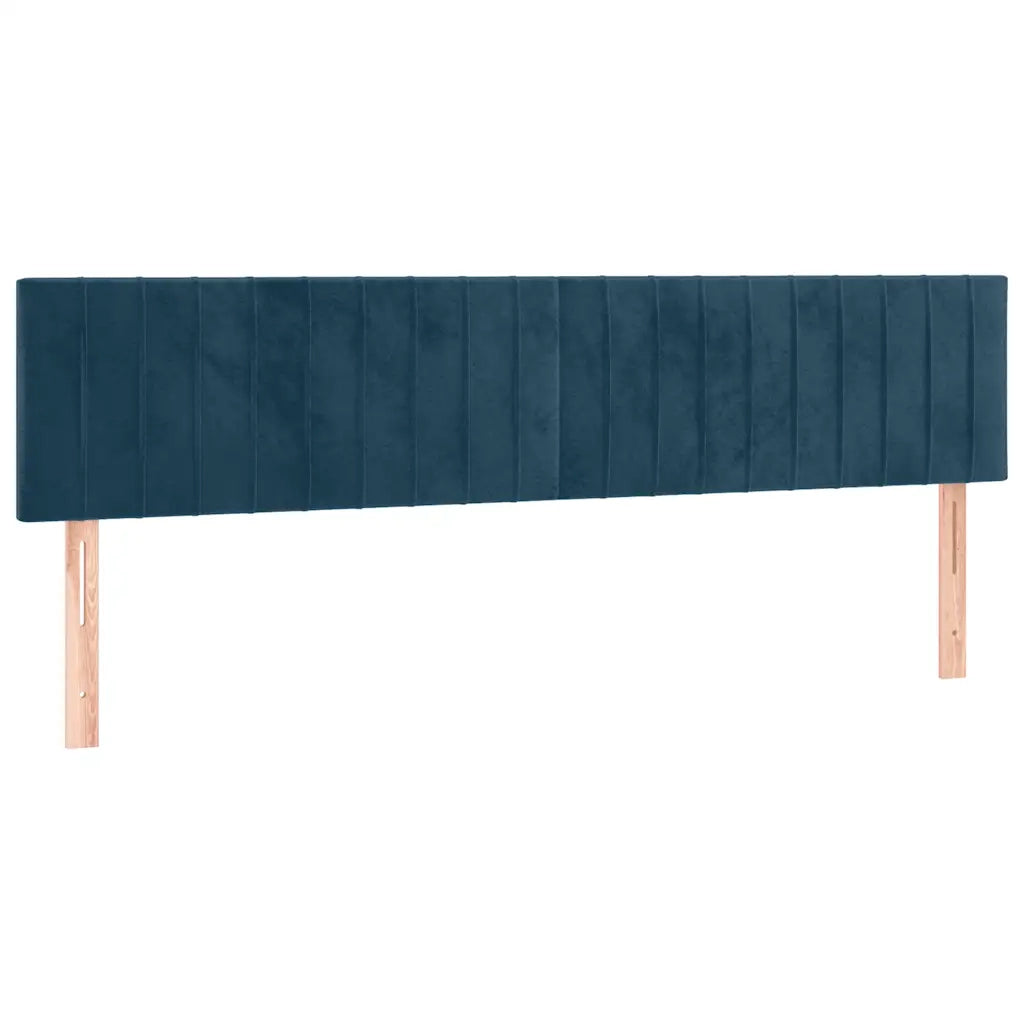 Testiera a LED Blu Scuro 200x5x78/88 cm in Velluto 3121920