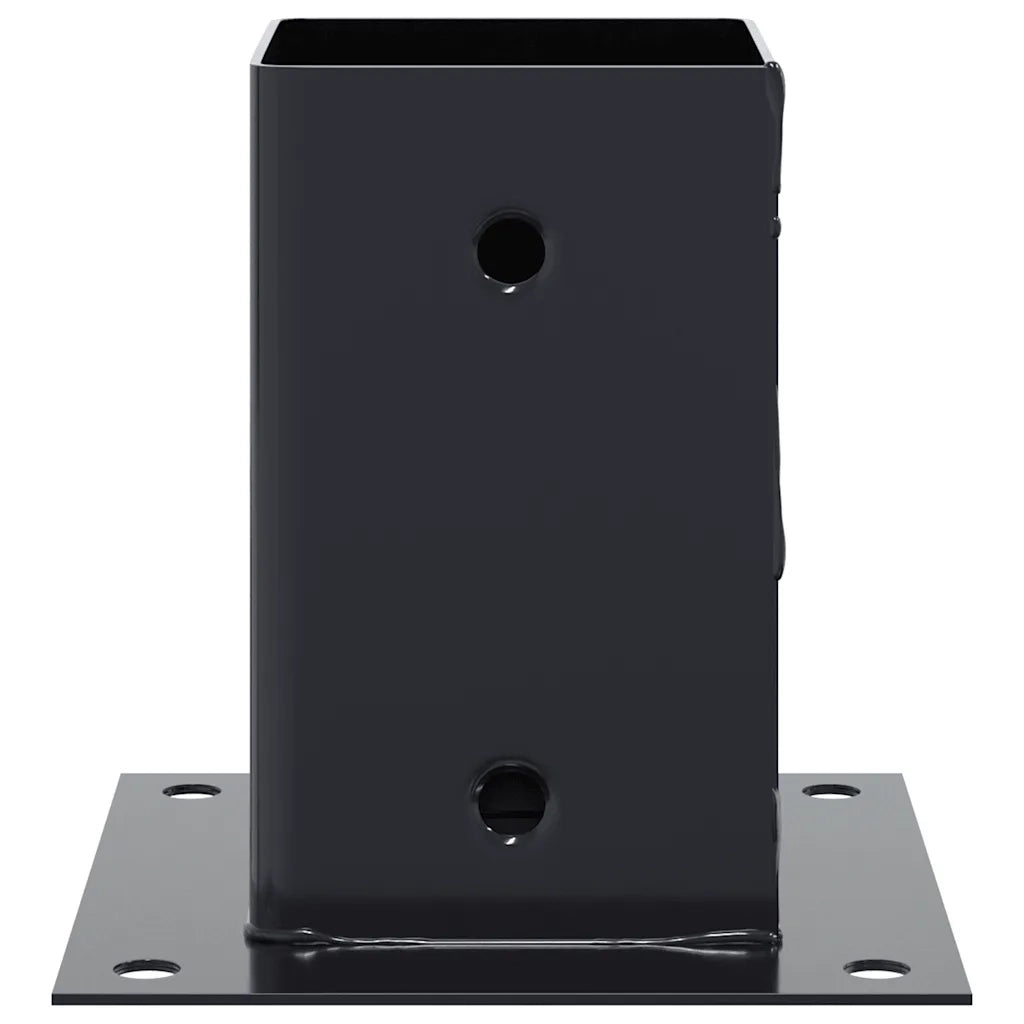 Basi per Pali Quadrati 12 pz 81x81mm Acciaio Verniciato Polvere 42000027