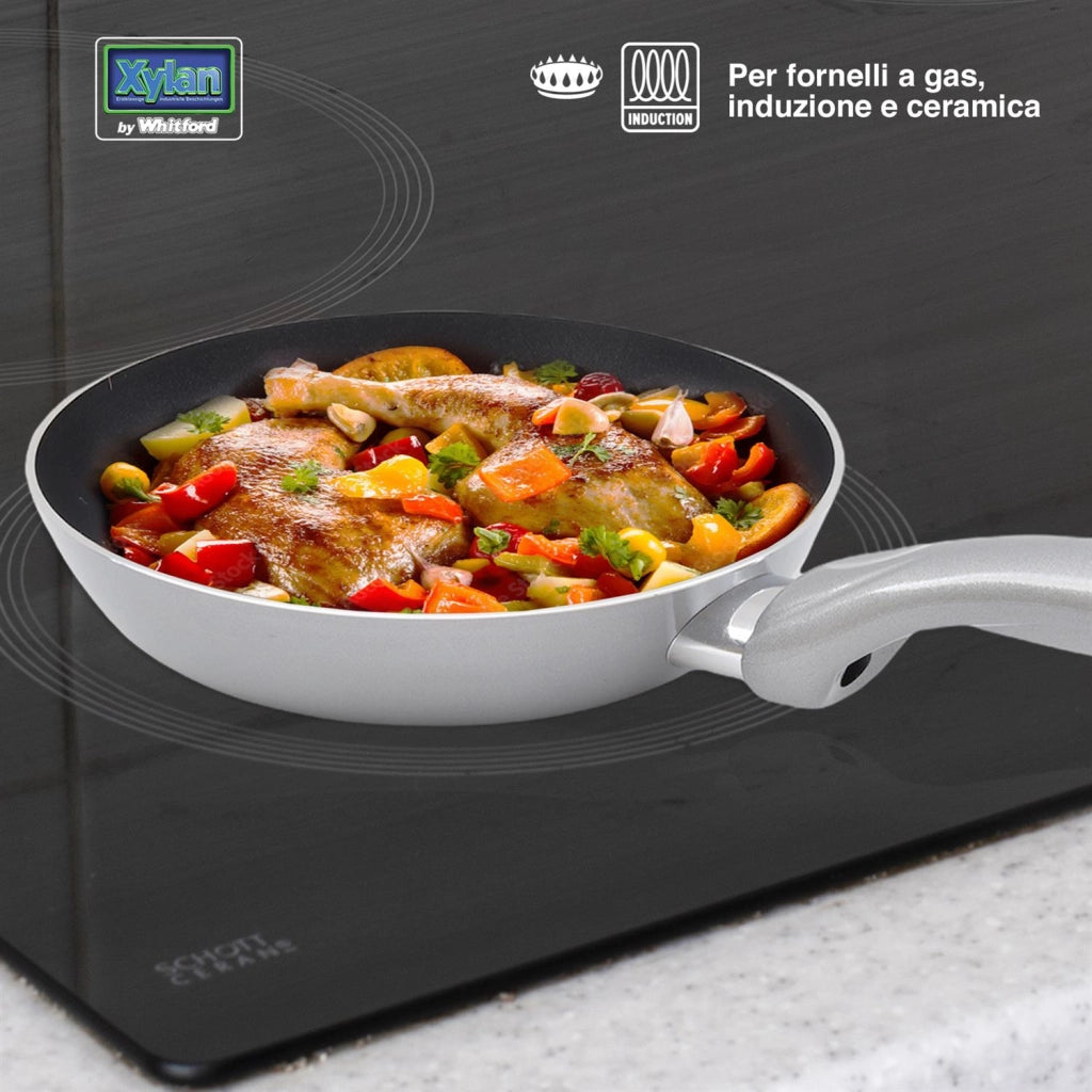 MAURY'S CHEF INDUCTION PADELLA 32 CM ANTIADERENTE CON FONDO IN TECNOLOGIA XYLAN
