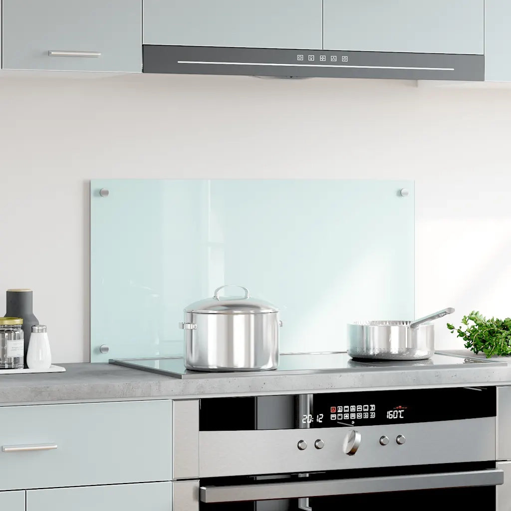 Paraschizzi per Cucina Color Latte 80x40 cm in Vetro Temperato 249454