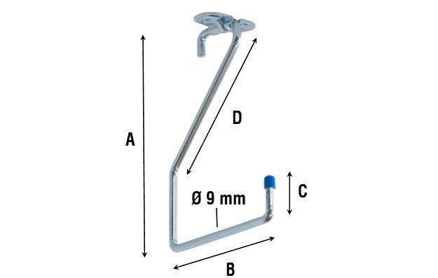 GANCIO ZINCATO 4100 A FORMA L DA SOFFITTO 150 MM- 10,0 pz