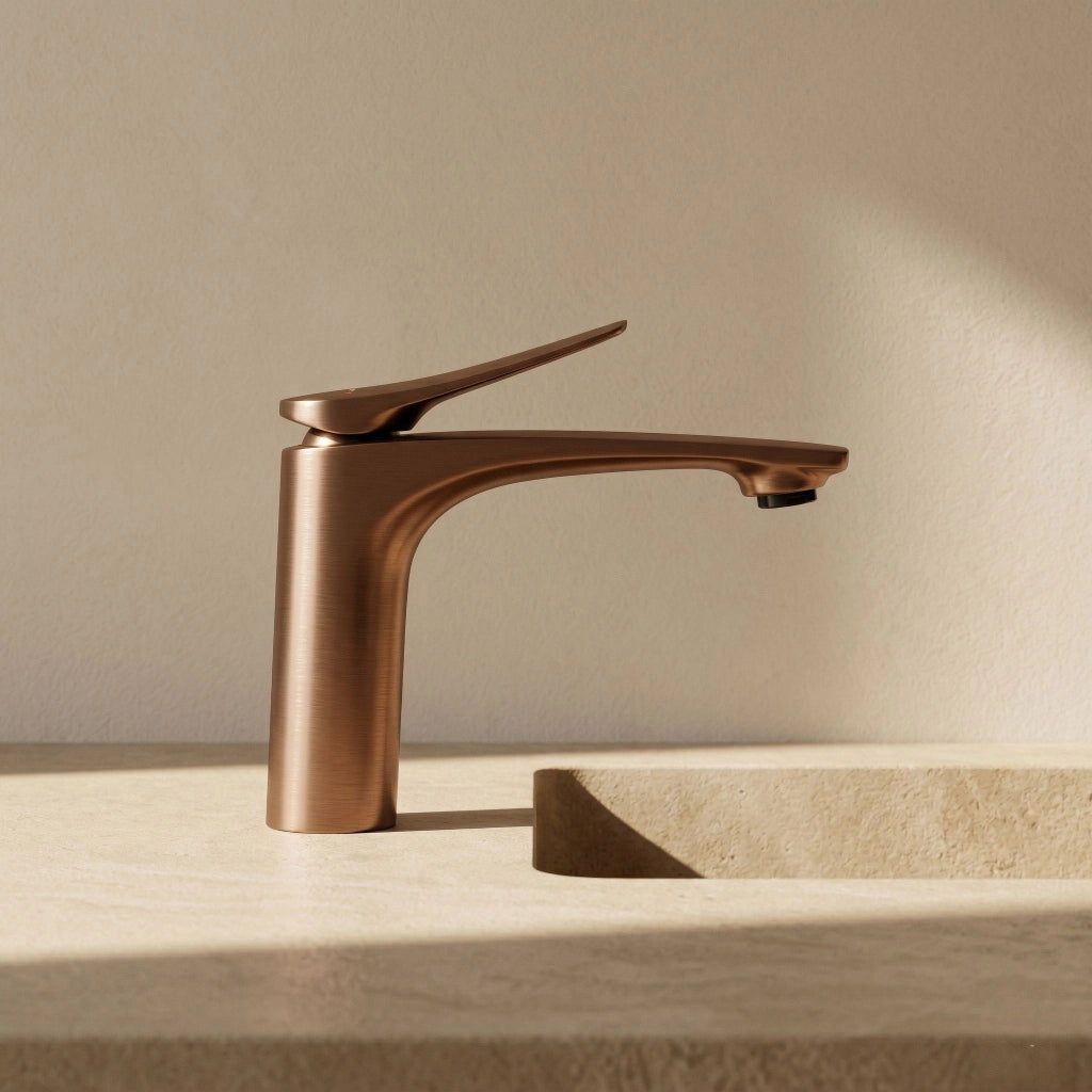 Rubinetto Per Lavabo Premium Rea Vision Copper Brush Low