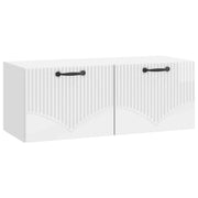 Mobile Porta TV da Muro Bianco Lucido 78,5 x 31 x 30 cm