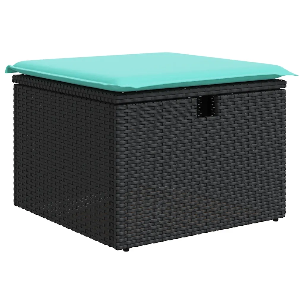 Set Divani Giardino 7 pz con Cuscini Marrone Polyrattan Acacia 3328002