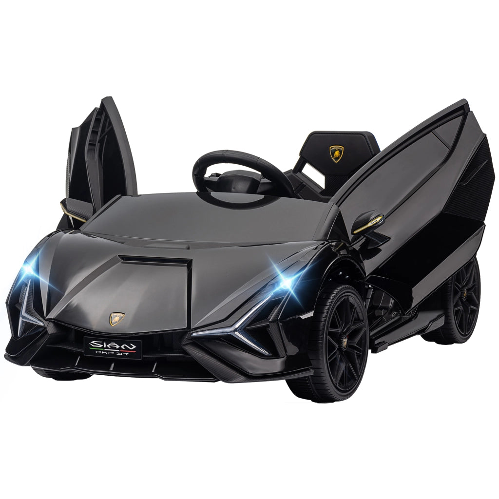 Macchina Elettrica per Bambini Lamborghini 12V ¨C zephmum ¨C Nero con Telecomando