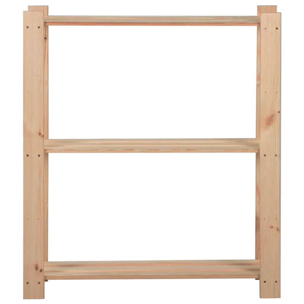 Scaffale a 3 Livelli 80x28,5x90 cm in Legno Massello di Pino cod mxl 50939