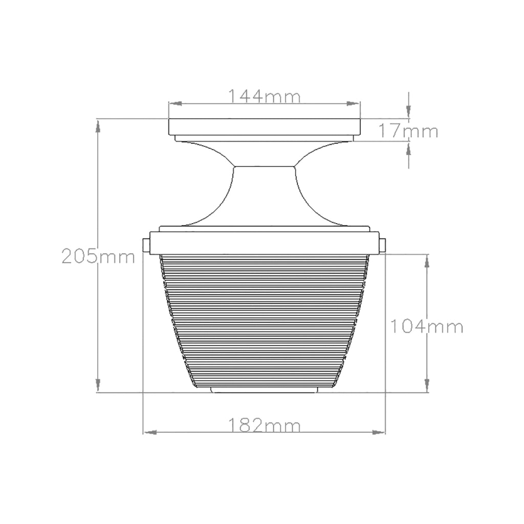 Plafoniera bagno tonda vetro 18,2cm E27 40W cromata
