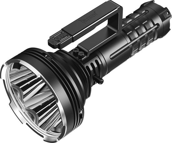 Zaklamp oplaadbaar con 20.000 lumen e 2000 metri di portata - Zaklamp multifunzionale con comando a distanza e 8 modalità