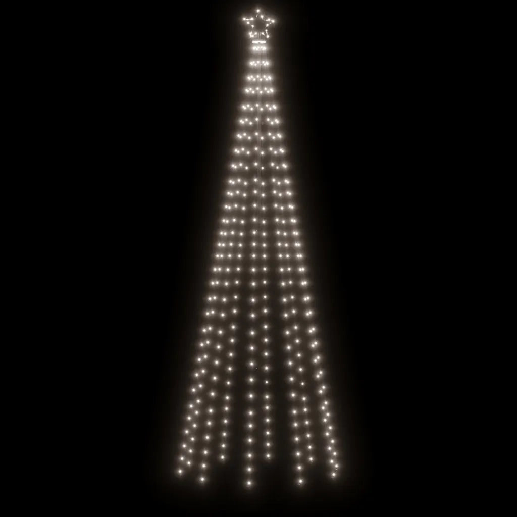 Albero di Natale a Cono Bianco Freddo 310 LED 100x300 cm cod mxl 22756