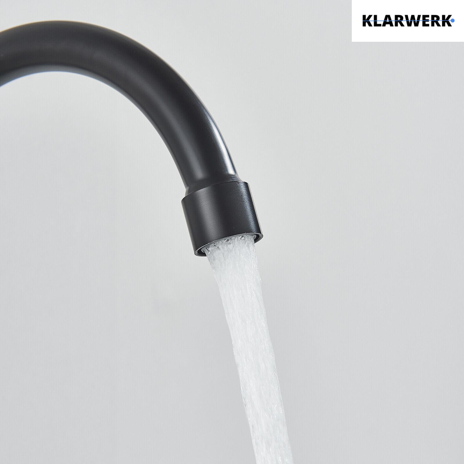 JULIE | Rubinetto miscelatore gastronomia a parete nero | professionale da cucina in acciaio inox con doccetta|Acqua rubinetto ristorante  bocca alta