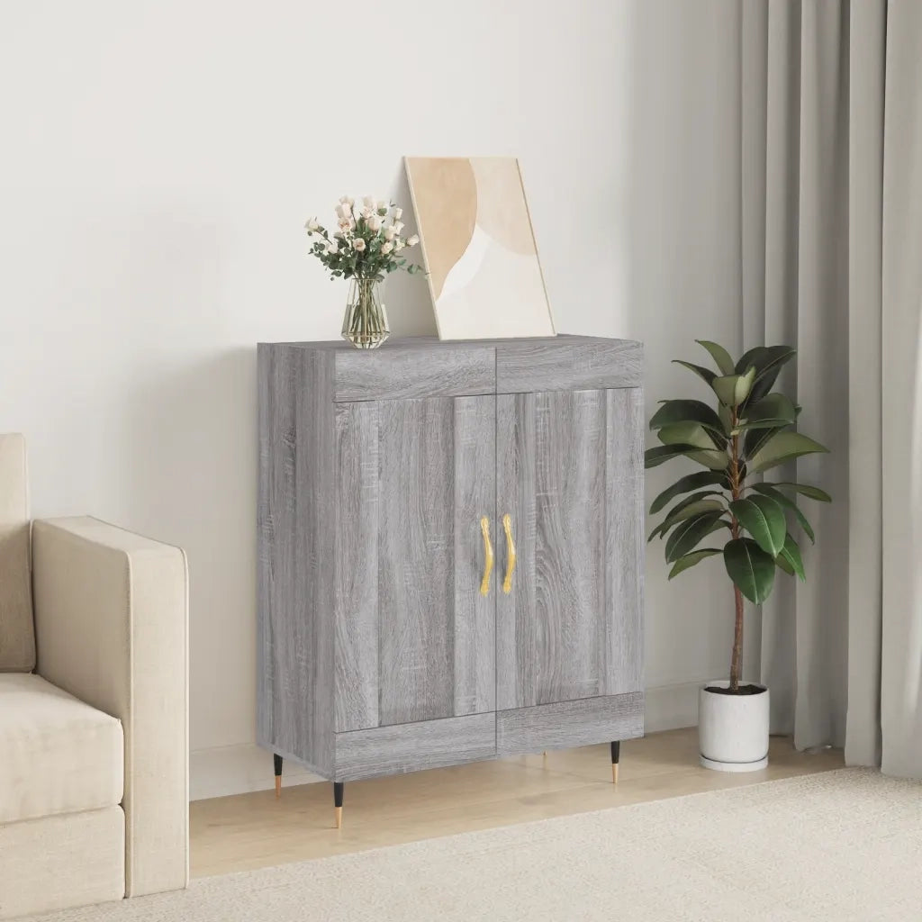 Credenza | Madia | Buffet da pranzo | Armadio da pranzo Grigio Sonoma 69,5x34x90 cm in Legno Multistrato