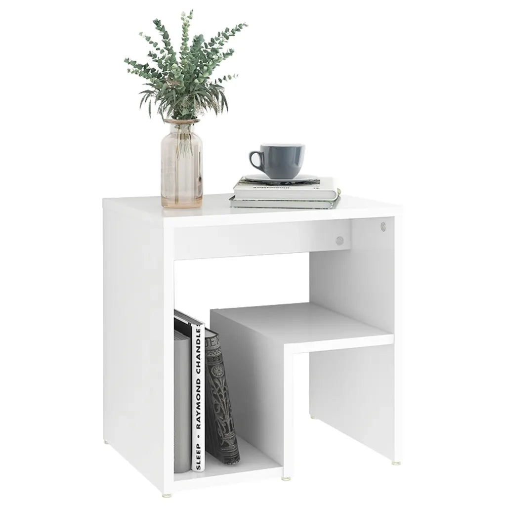 Comodino | Armadio da Notte | Mobiletto da notte Bianco 40x30x40 cm Legno Ingegnerizzato