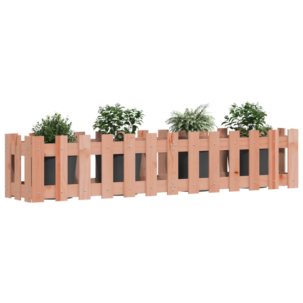 Fioriera | Cassetta per fiori | Vaso Rialzata Giardino Recinzione 150x30x30cm Legno Douglas