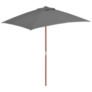 Ombrellone con palo in legno 150 x 200 cm antracite 02_0008109