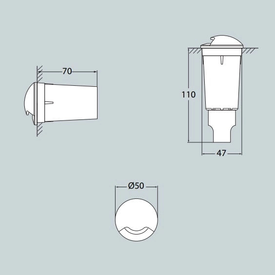 Fumagalli Aldo 1L Segnapssso Faretto LED G9 4000K Incasso 1 Lato IP 67 Luce Naturale