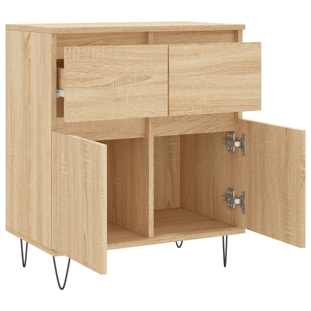 Buffet credenza cassettiera armadio mobile contenitore organizer cucina soggiorno rovere Sonoma 60 x 35 x 70 cm legno ingegnerizzato marrone 02_0031605