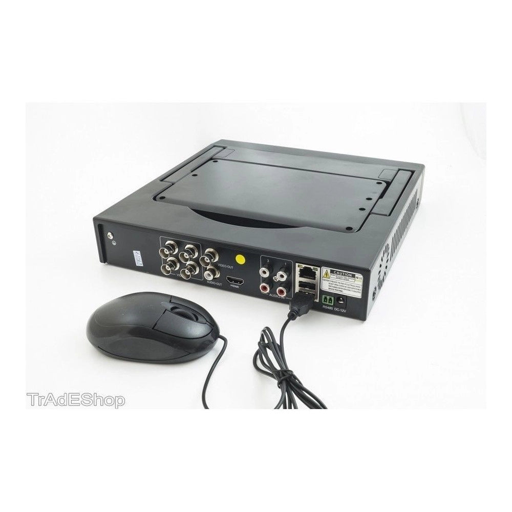 Trade Shop - Dvr Nvr Combo Videosorveglianza 4 Ch Canali Schermo Lcd 7 Pollici H264 -