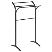 Portasciugamani in acciaio Nero verniciato a polvere opaco 3 binari portasciugamani da terra accessori da bagno moderni