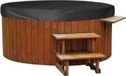190 Taffeta in Poliestere Zilver Ronde Hot Tub Afdekkap - Resistente al Tempo - Universale - Sacchetto Proteggente Opvolutile - Bagni all'Aperto e Fonti di Acqua Calda - Quattro Stagioni - Facile da Pulire - Nero 210 * 30 cm