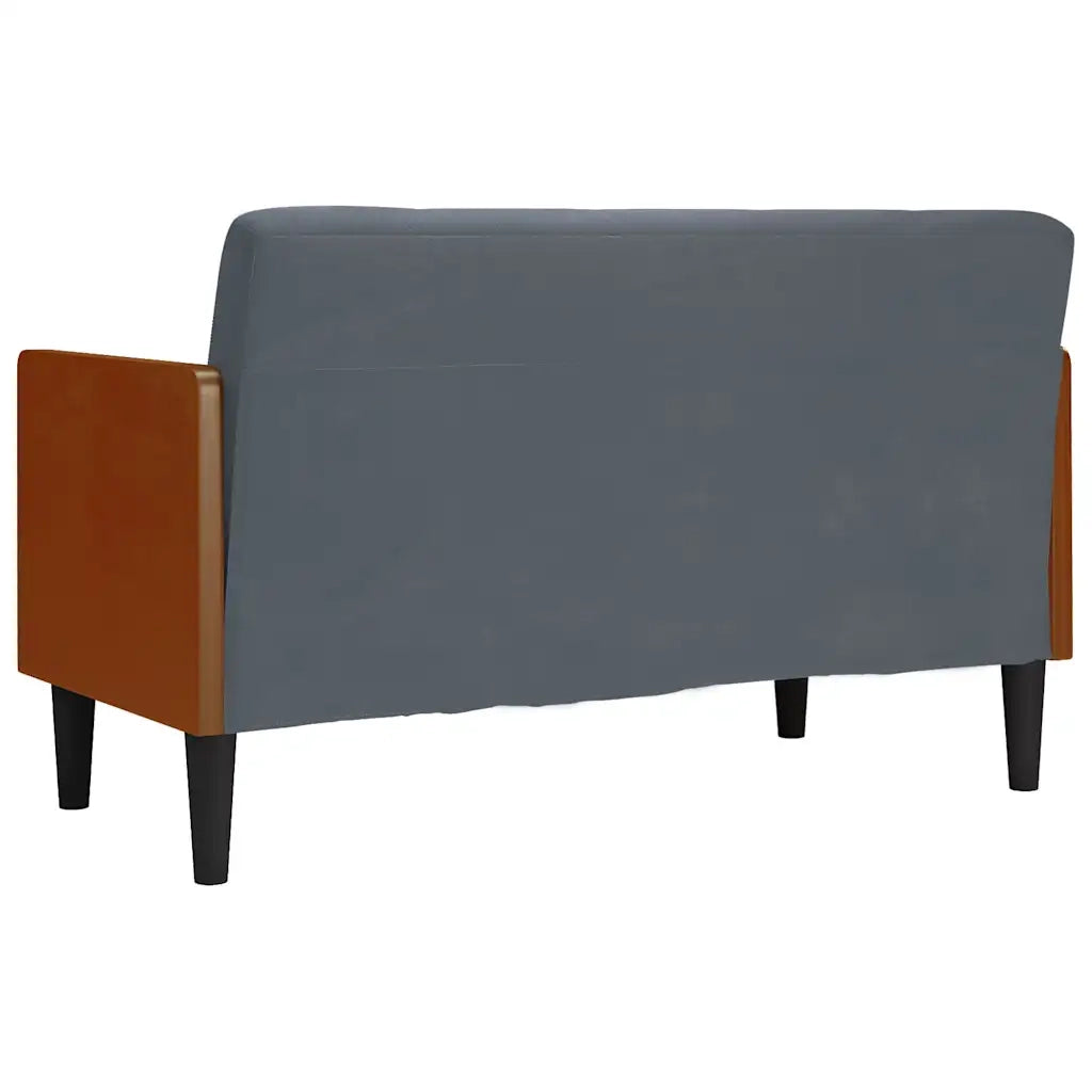 Divano Divanetto con Cuscini-Sofa Bolster Grigio Scuro 110 cm