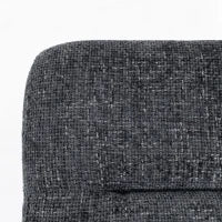 Poggiapiedi con cuscino morbido, Gambe in acciaio, in tessuto chenille, 45 x 41 x 38 cm, Grigio scuro