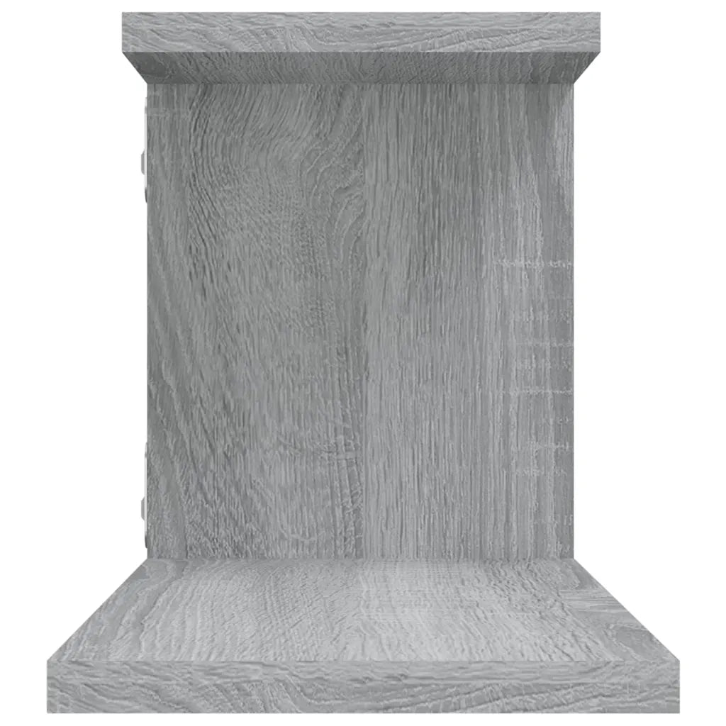 Scaffale TV Parete-Mensole a Muro Grigio Sonoma 125x18x23 cm Legno Multistrato