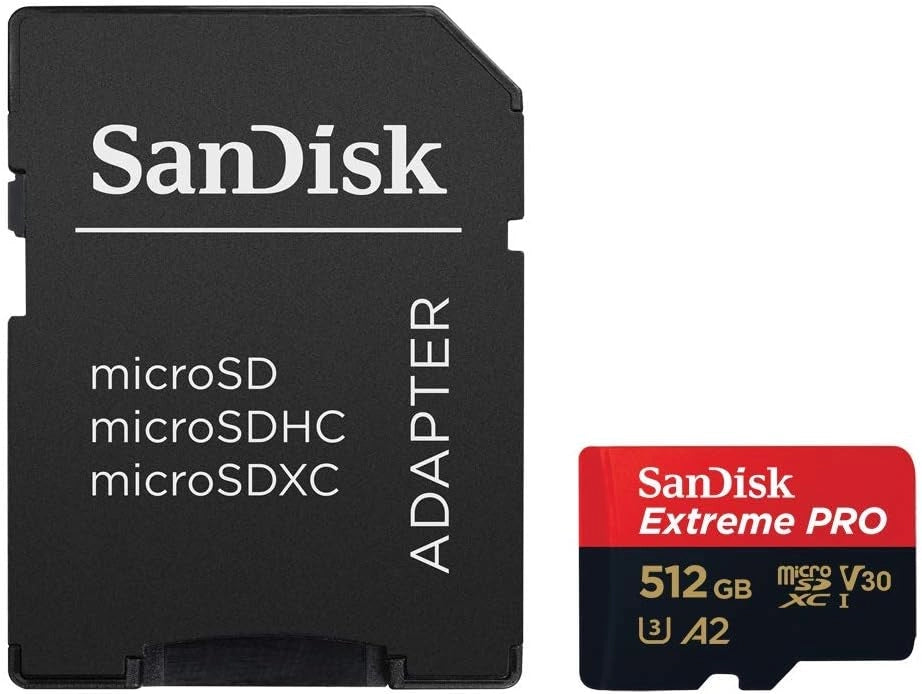 Extreme Pro 1 TB microSDXC Memory Card + SD Adapter with A2 App Performance + Rescue Pro Deluxe 170 MB/s Class 10, UHS-I, U3, V30