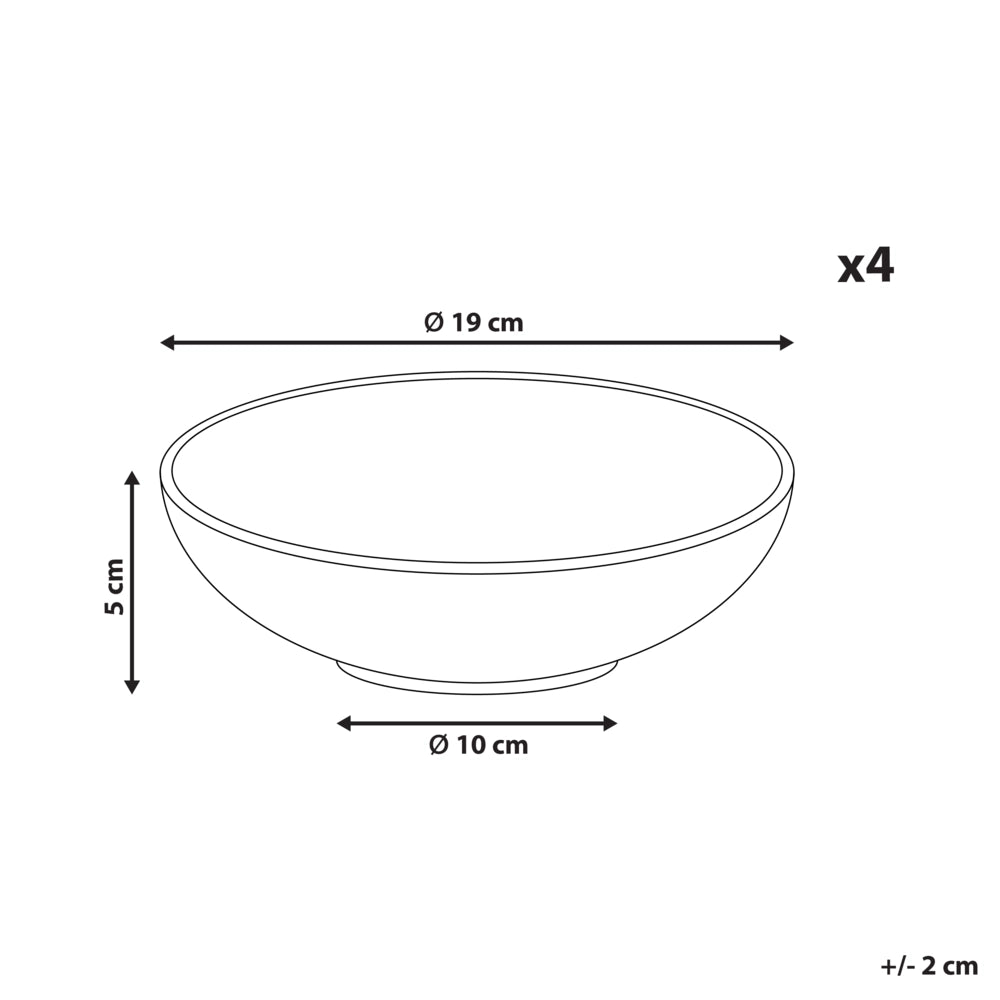 Set di 4 piatti fondi fatti a mano con finitura smalto reattivo Verde scuro Cucina Sala da pranzo