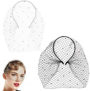 Slip vintage a strisce per la sposa - Set di 2 - Nero-bianco - Adatto per la cerimonia di nozze - Ideale per il tè
