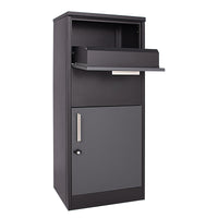 Cassetta postale per pacchi nera 50x37,5x115cm Portapacchi con serratura