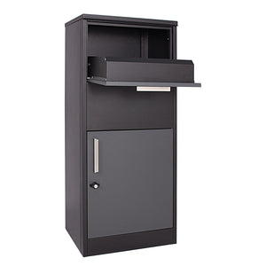 Cassetta postale per pacchi nera 50x37,5x115cm Portapacchi con serratura