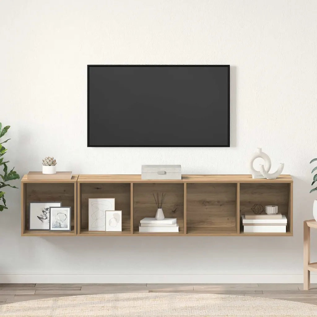 vidaXL Set di mobili TV 2 pcs rovere artigianale 37 x 37 x 142.5 cm