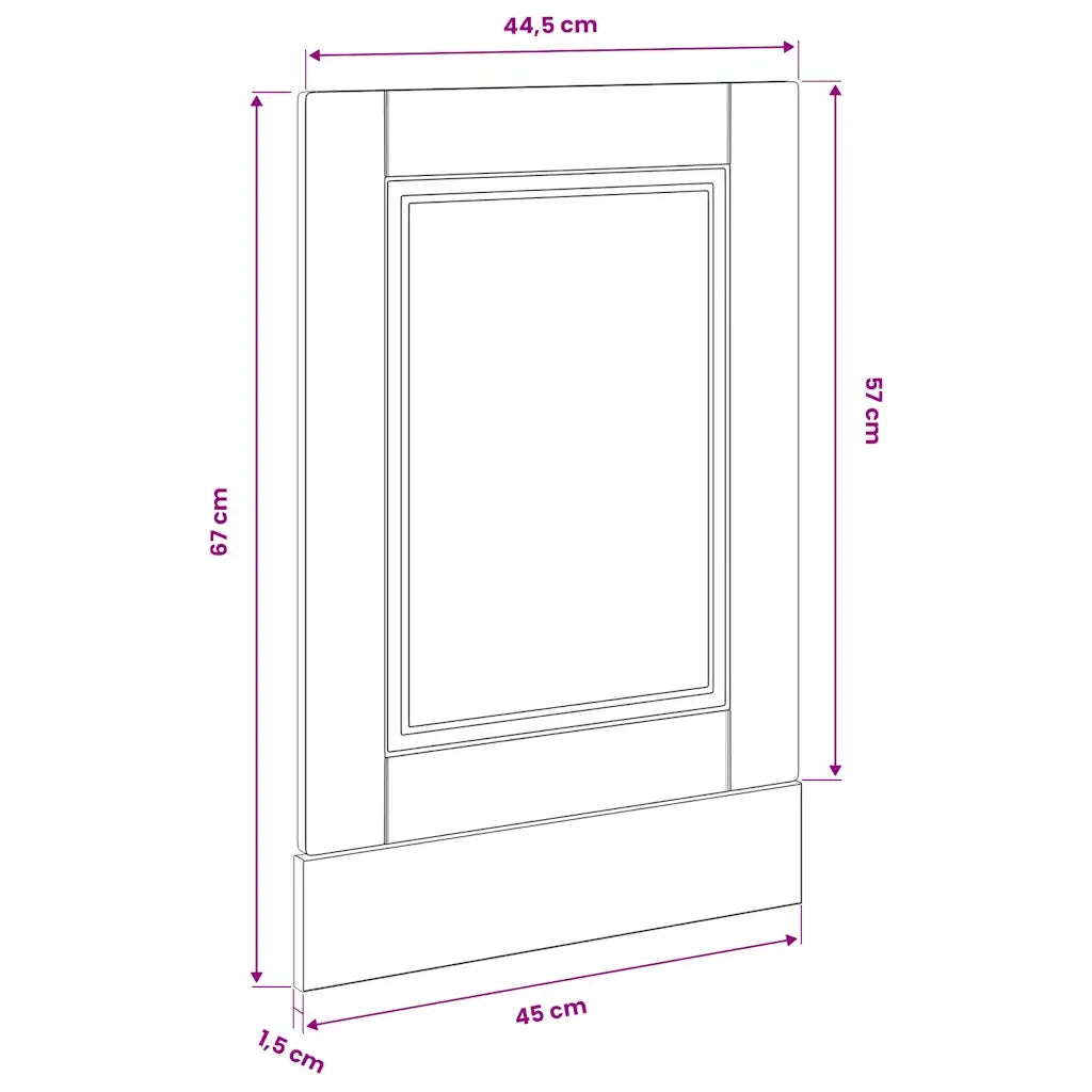 Pannello Lavastoviglie Porto Legno Vecchio 45x1,5x57 cm