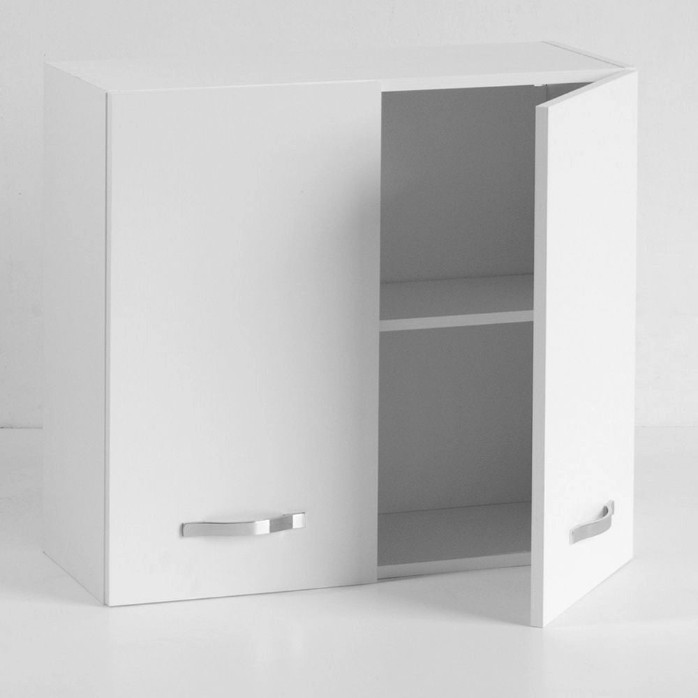 Pensile cucina doppia anta 80x32x72H colore bianco frassinato