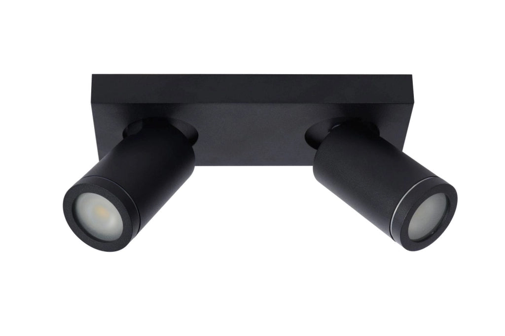 Plafoniera Lucide Taylor nera 2xGU10 dimmer IP44 calda