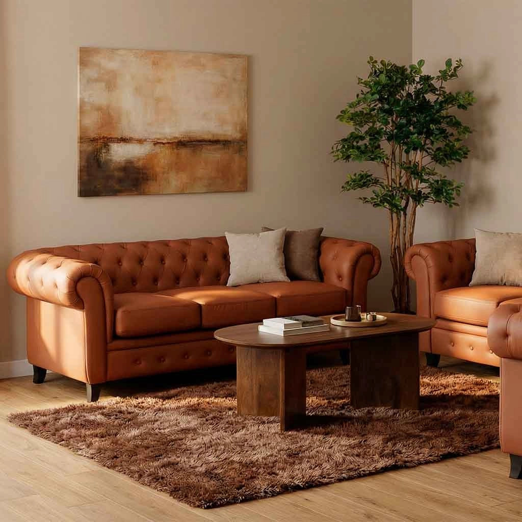 Tappeto marrone semplice, pelo alto 3cm, 160x230 cm