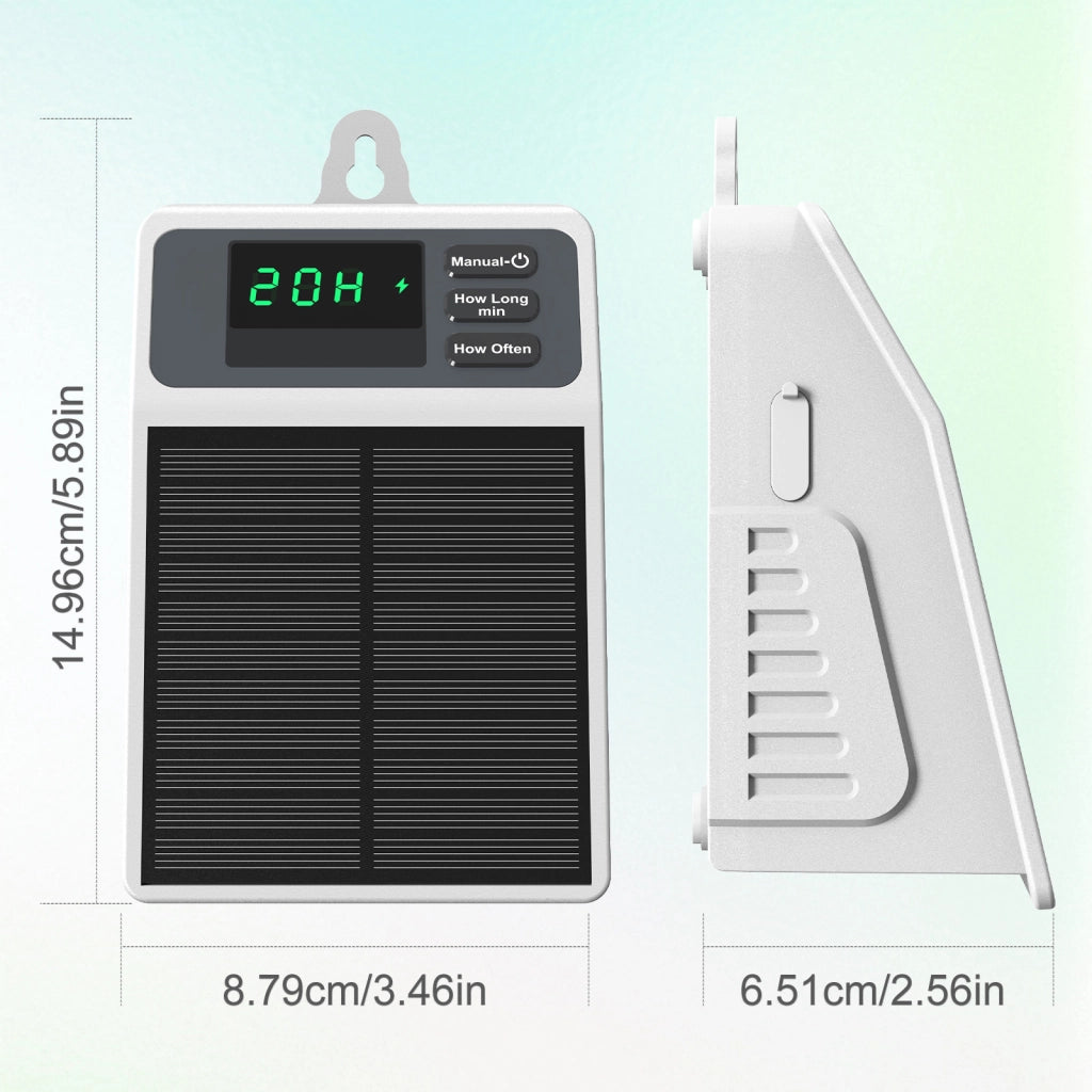 Kit irrigazione automatica solare programmabile per 10 piante in vaso batteria 2200mAh impermeabile IPX5 tubo resistente ai raggi UV Bianco