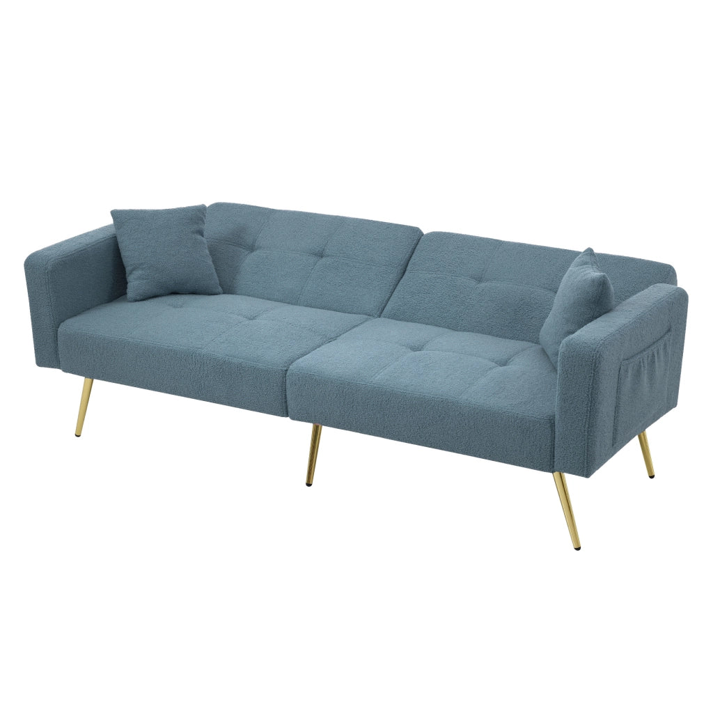 Divano letto regolabile - Zephmum- Con cuscini e tasche laterali