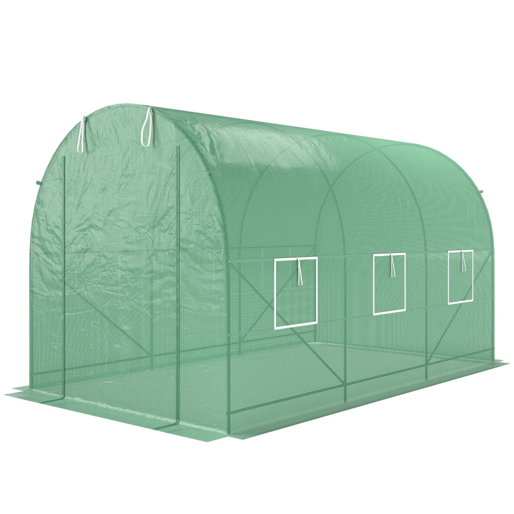 Serra Tunnel da Giardino - Xylo - 7m2 3,5x2x2m Verde con 6 Finestre