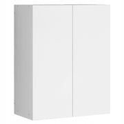 Mobiletto da bagno moderno a 2 ante, bianco, con 3 ripiani, 80 cm