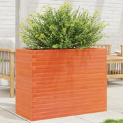 Fioriera Giardino-Vaso da Esterno-Contenitore per Piante Marrone Cera 90x40x68,5cm Legno Massello Pino