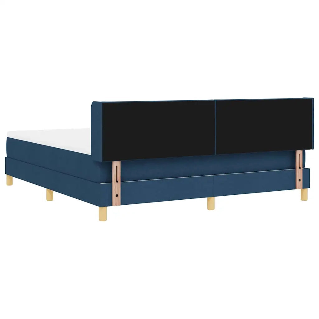 Letto a molle con testiera Blu 200 x 180 cm Tessuto 3341376