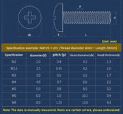 Elementi di fissaggio a vite M6x20mm - 6 pezzi - Vite a testa rotonda - Vite a croce - Elementi di fissaggio in ottone - Alta resistenza