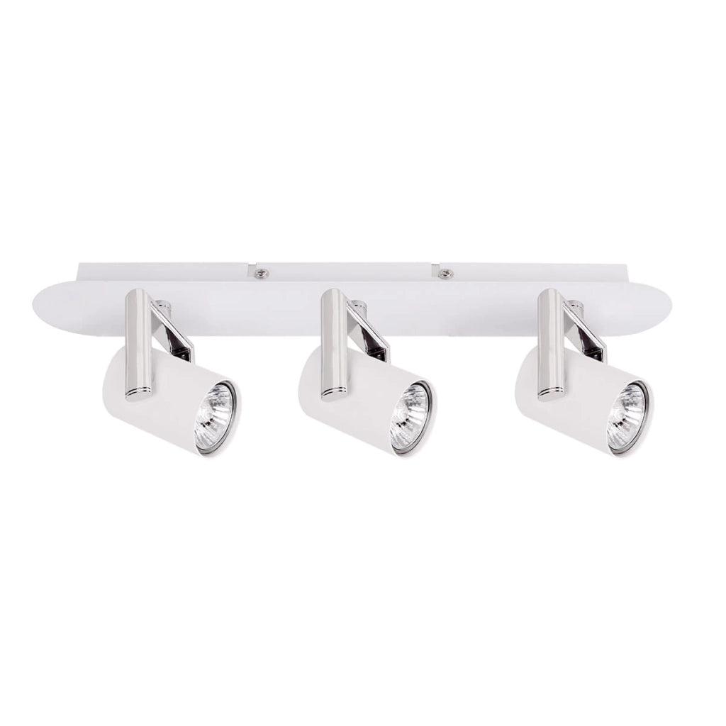 Italux Bland plafoniera 3 luci GU10 bianco/cromo 54cm