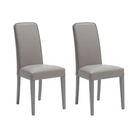 Set 2 Sedie 59x46xH99 cm in Similpelle Anita Grigio Scuro