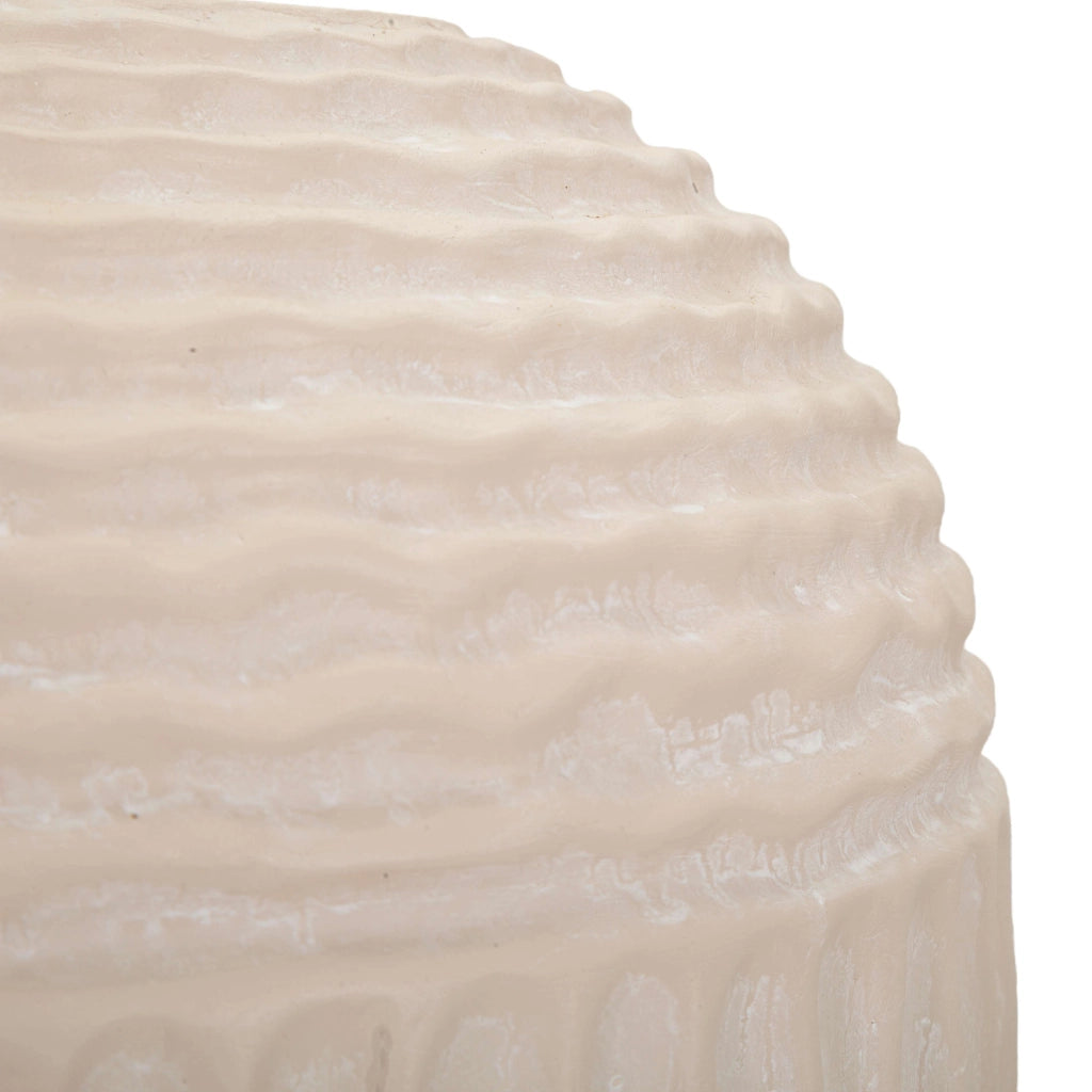 Famo, Vaso Texture Irregolare, Bianco Crema
