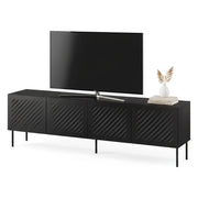 Ronca, Mobile Porta tv, 200.5x42x60h cm Nero
